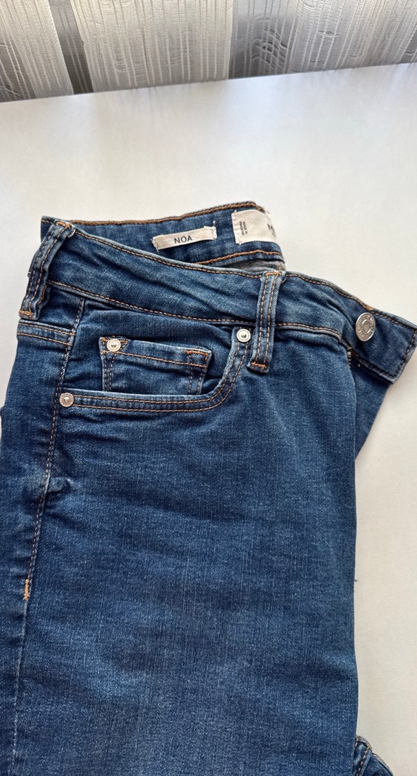 Kadın Koyu Mavi Kot Pantolon - Görsel 4