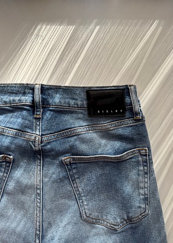 Düğmeli Mavi Street Style Erkek Kot Pantolon - Görsel 5