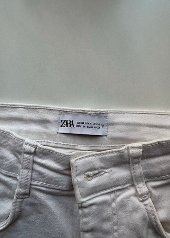 s Beden Beyaz Midi Kadın Kot Pantolon