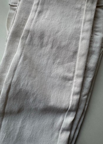 Beyaz Kadın Kot Pantolon - Görsel 7