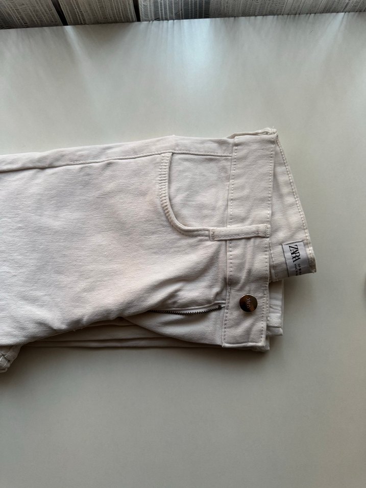 Beyaz Kadın Kot Pantolon - Görsel 5