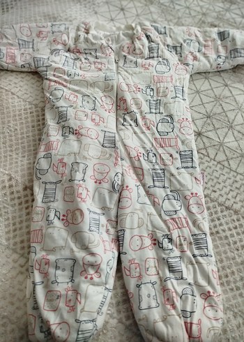 3 Yaş Beden Nakışlı Beyaz Erkek Bebek Tulum