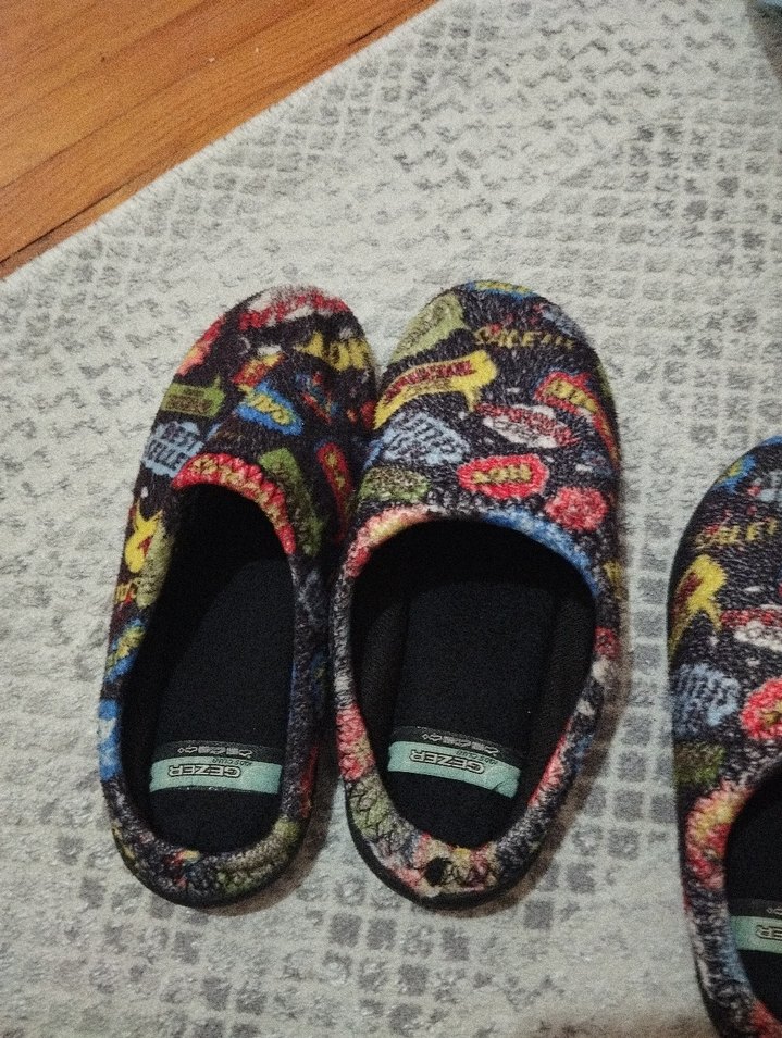 Renkli Desenli Erkek Çocuk Örgü Terlik - Görsel 4