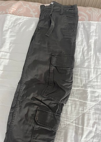 Gri Rahat Kesim Kargo Pantolon - Görsel 4