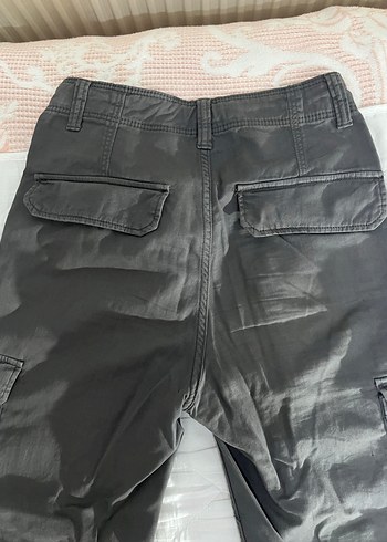 Gri Rahat Kesim Kargo Pantolon - Görsel 3