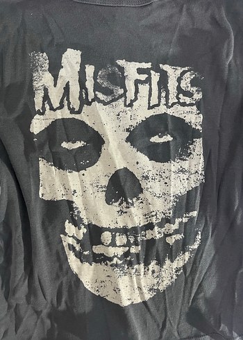 Siyah MISFITS Baskılı Tişört - Görsel 2