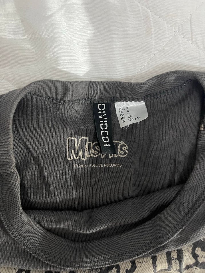 Siyah MISFITS Baskılı Tişört - Görsel 3