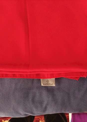 Emproyal marka Kırmızı Düz renk şal - Görsel 2
