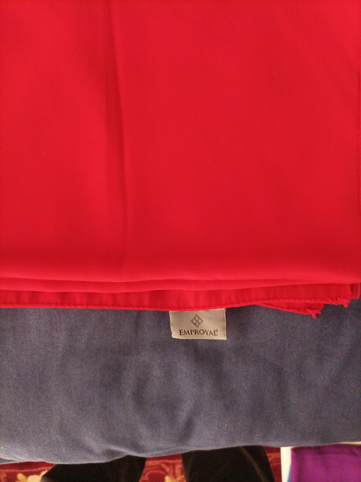 Emproyal marka Kırmızı Düz renk şal - Görsel 2