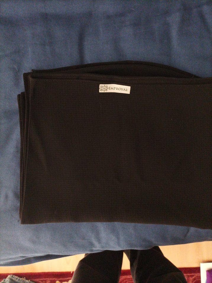 Emproyal marka düz siyah şal - Görsel 2