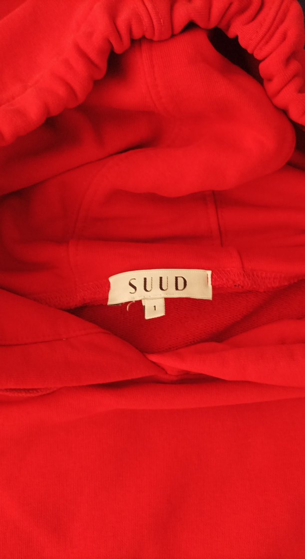 Suud Kırmızı Kapüşonlu Kadın Sweatshirt - Görsel 3