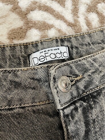 42 Beden kahverengi Renk Defacto Wide Leg Jean