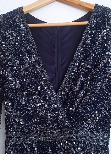 Taş ve pul islemeli, tamamı el işlemeli abiyeelbise - Görsel 5