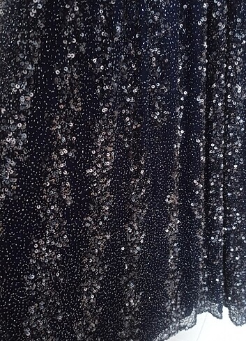 Taş ve pul islemeli, tamamı el işlemeli abiyeelbise - Görsel 7