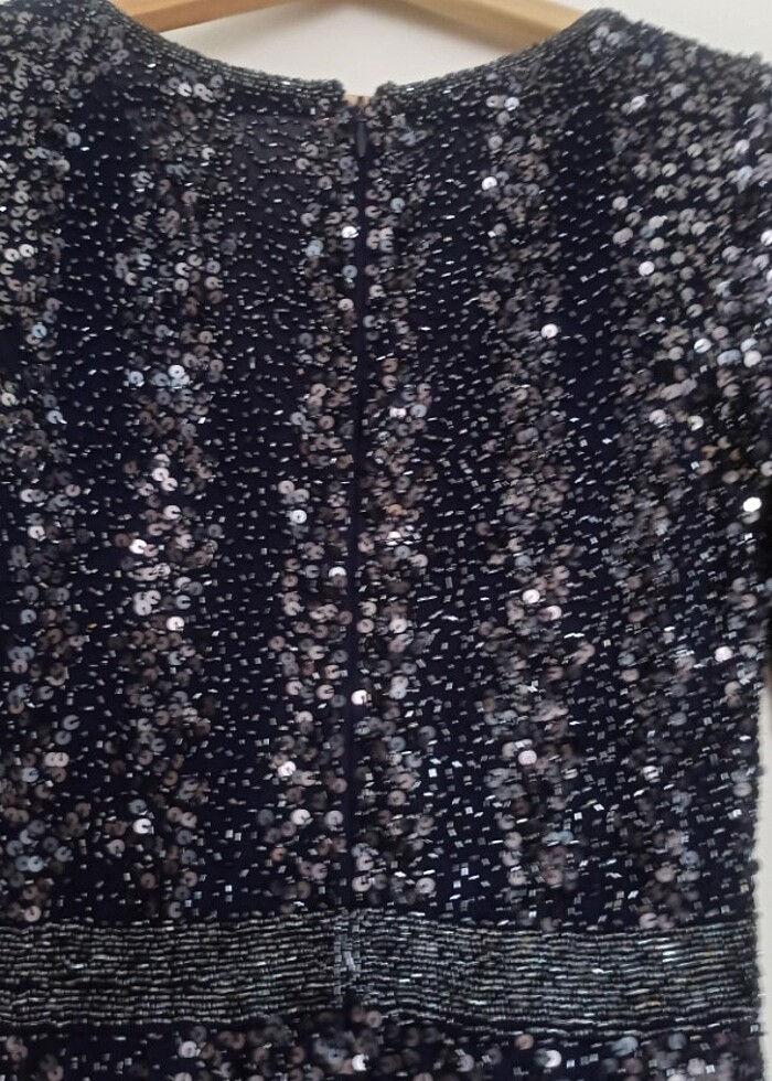 Taş ve pul islemeli, tamamı el işlemeli abiyeelbise - Görsel 2