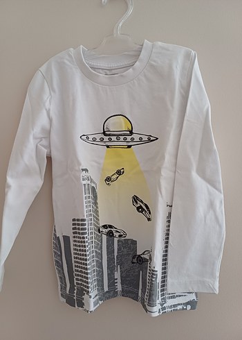 Uzun Kollu Beyaz Erkek Sweatshirt