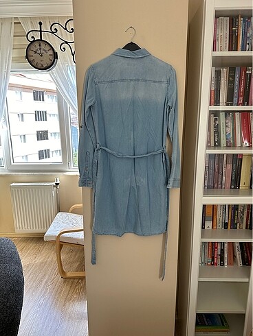 34 Beden mavi Renk Us Polo marka elbise kot görünümlü kumaş