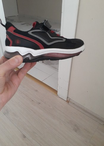 Erkek Çocuk Kırmızı Cırt Cırtlı Spor Ayakkabı - Görsel 5