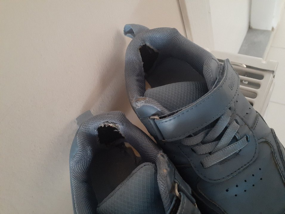 Gri Erkek Çocuk Spor Ayakkabı Velcro - Görsel 3