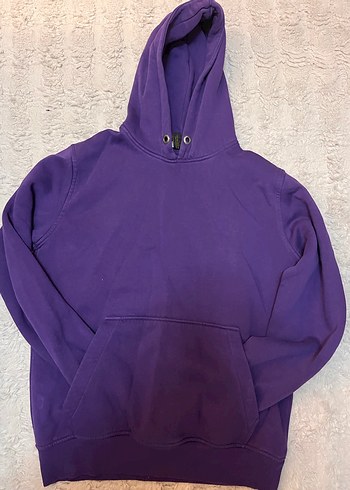 Mor Kapüşonlu Kadın Sweatshirt