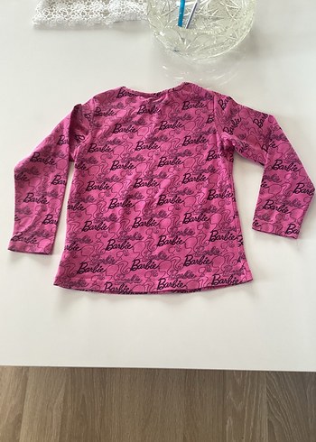 Barbie Baskılı Pembe Uzun Kollu Kız Tişörtü - Görsel 6