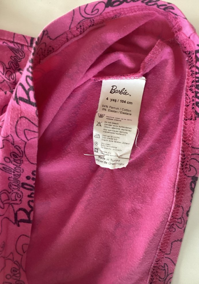 Barbie Baskılı Pembe Uzun Kollu Kız Tişörtü - Görsel 5