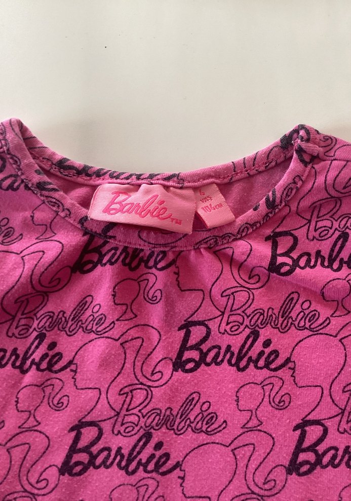 Barbie Baskılı Pembe Uzun Kollu Kız Tişörtü - Görsel 3