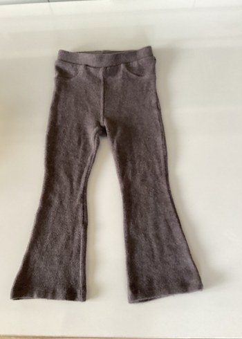 Kız Çocuk Gri Örgü Tayt - Görsel 3