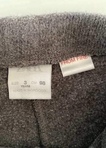 Kız Çocuk Gri Örgü Tayt - Görsel 6