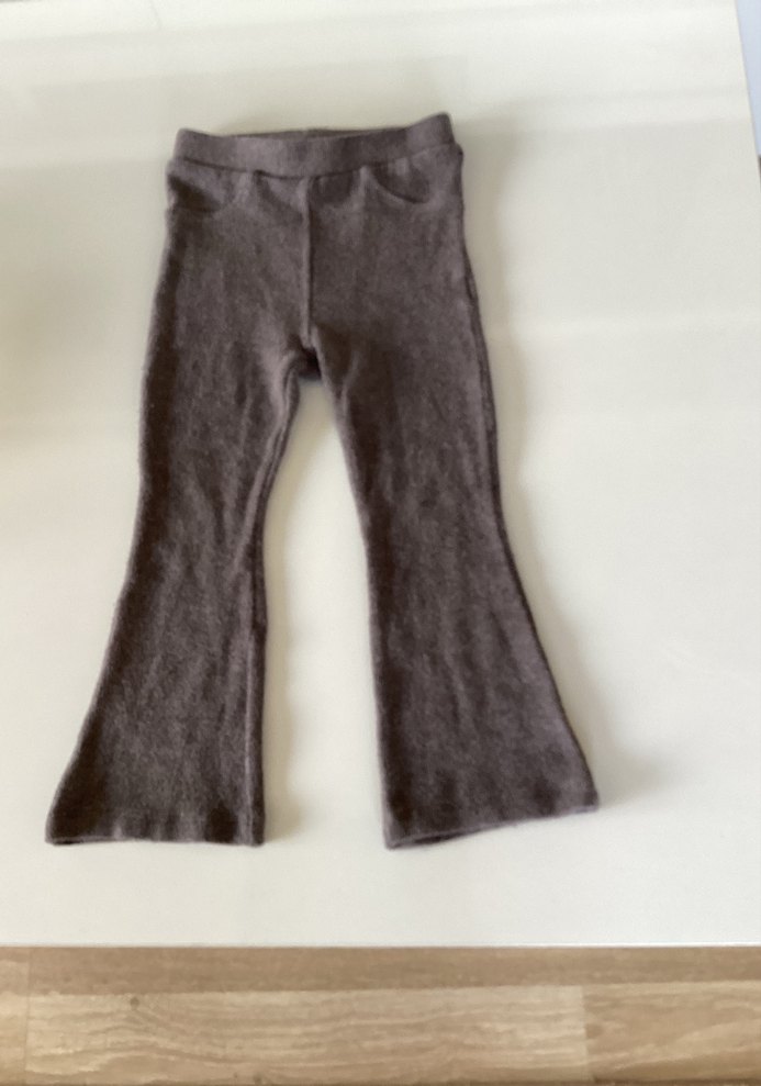 Kız Çocuk Gri Örgü Tayt - Görsel 2