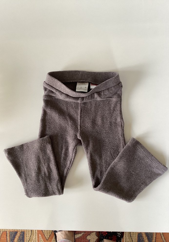 Kız Çocuk Gri Örgü Tayt - Görsel 5