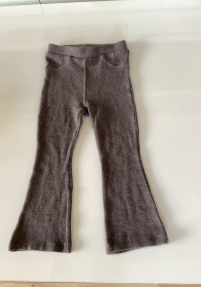 Kız Çocuk Gri Örgü Tayt - Görsel 3