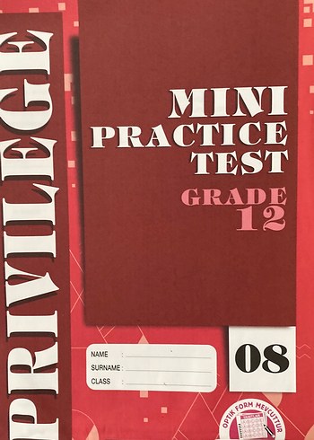 Privilege Mini Practice Test 12. Sınıf denemesi