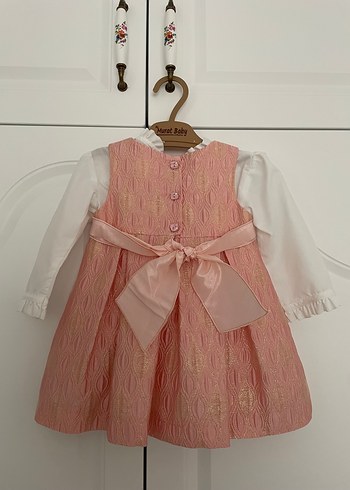 HelloBaby Pembe Piliseli Kız Çocuk Elbisesi