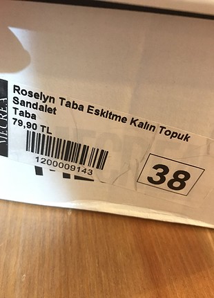 38 Beden Kalın topuk sandalet