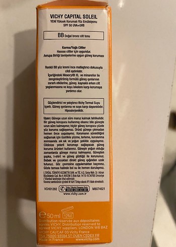 Vichy Capital Soleil SPF 50 Tonlu Yüz Koruyucu Sıvı - Görsel 4