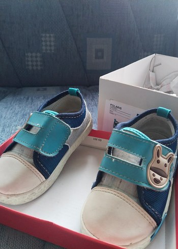 Mavi Erkek Bebek İlk Adım Ayakkabısı Velcro - Görsel 6