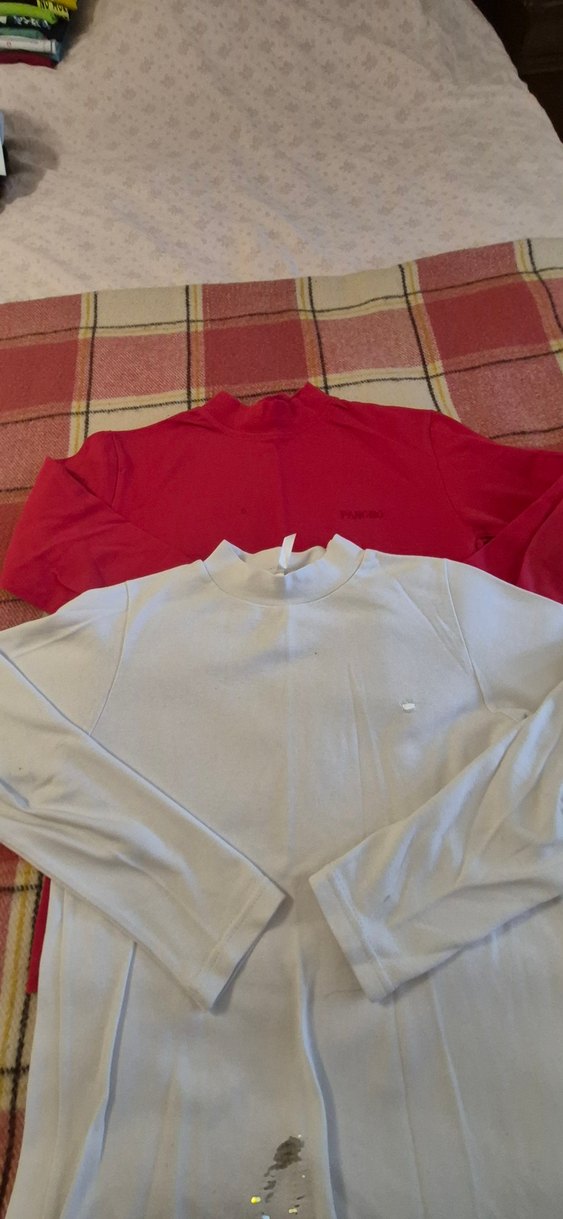 Çocuk  balıkçı yaka, Kırmızı ve Beyaz - Görsel 3