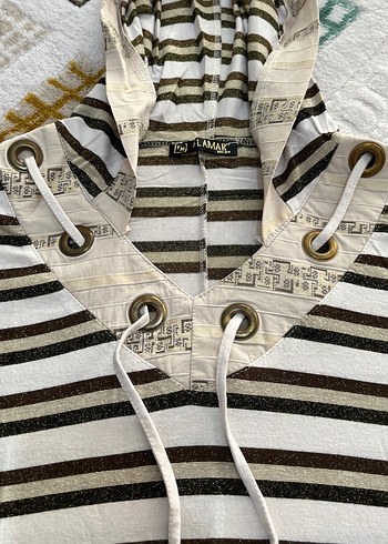 Çizgili Uzun Kollu Hamile Bluzu - Görsel 5