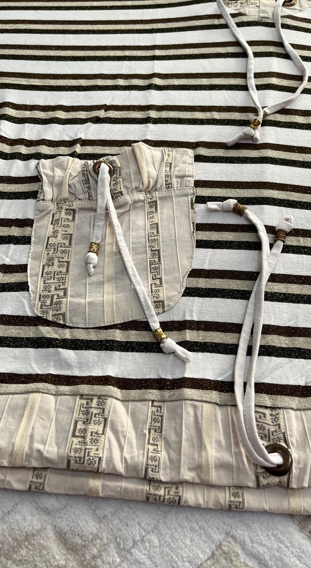 Çizgili Uzun Kollu Hamile Bluzu - Görsel 4