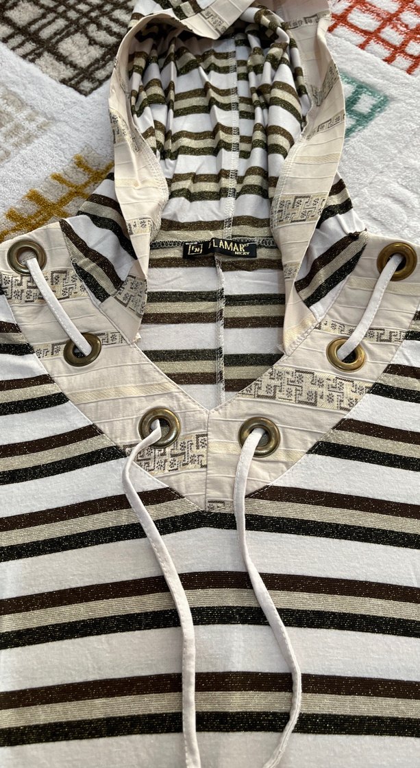 Çizgili Uzun Kollu Hamile Bluzu - Görsel 5