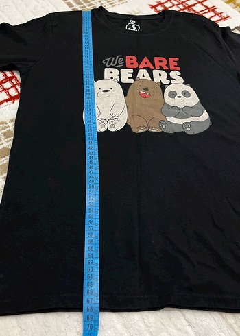 We Bare Bears Baskılı Siyah Hamile Tişörtü - Görsel 5