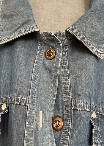 Mavi Kadın Düğmeli Denim Ceket - Görsel 3