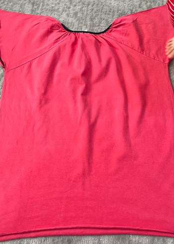 Renkli Baskılı Hamile Kısa Kollu Tişört - Görsel 6