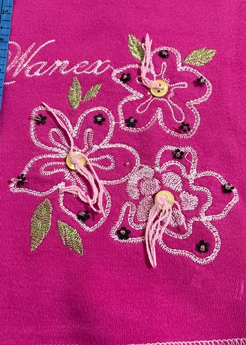 Kız Çocuk Pembe Boğazlı Sweatshirt - Görsel 2