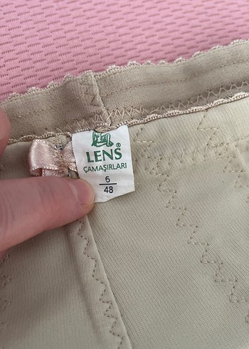 Bej Midi Kadın Kumaş tayt korse - Görsel 4