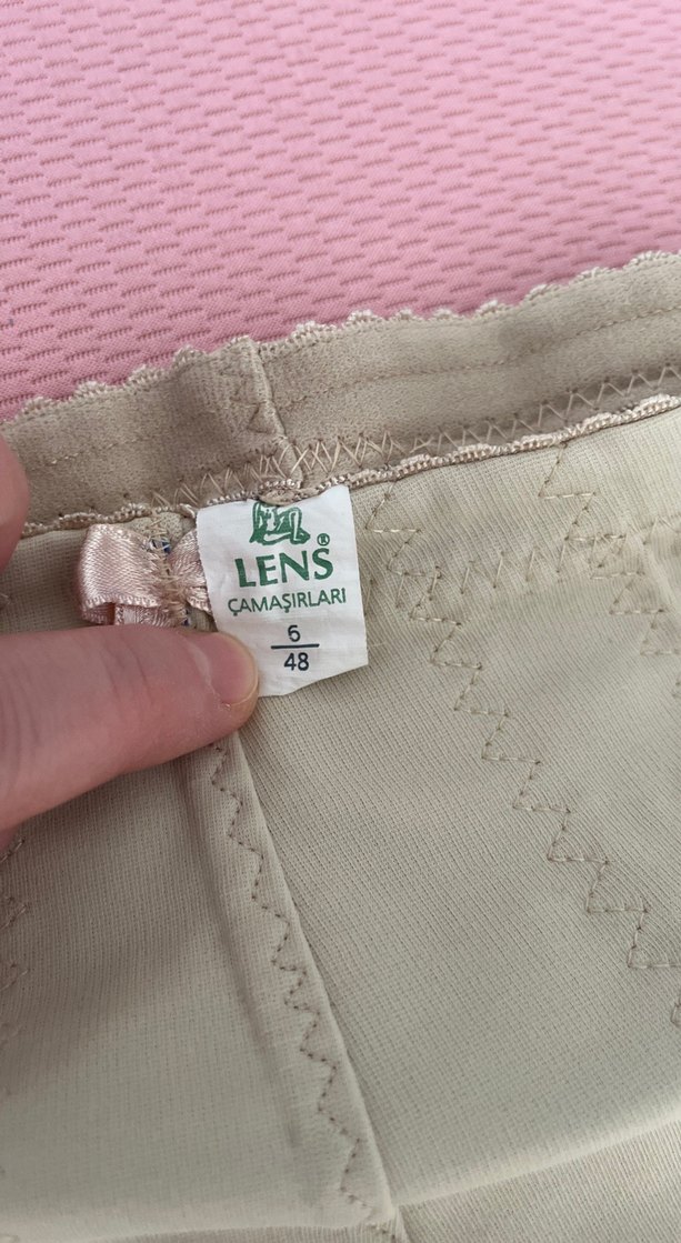 Bej Midi Kadın Kumaş tayt korse - Görsel 4