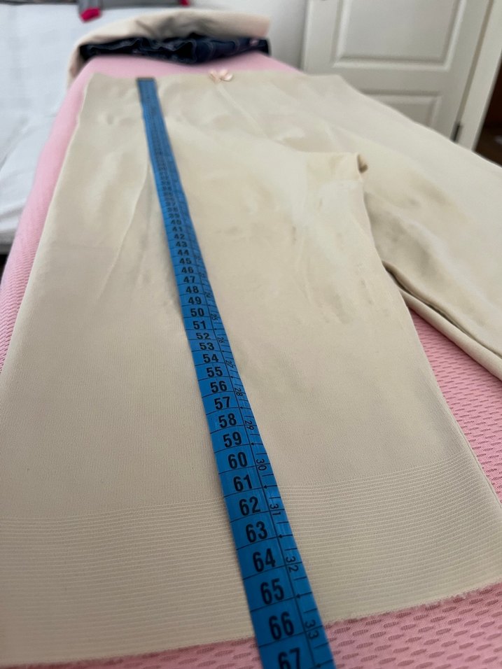 Bej Midi Kadın Kumaş tayt korse - Görsel 3