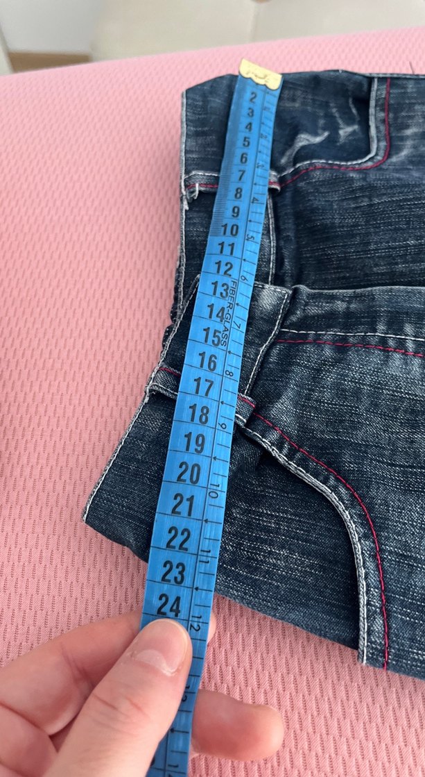 Kızlar için Pullu Nakışlı Koyu Pembe Denim Pantolon - Görsel 2