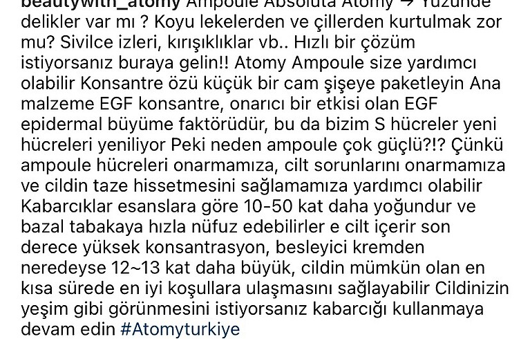  Beden Atomy kök hücre teknolojisiyle üretilmiş absolute serum